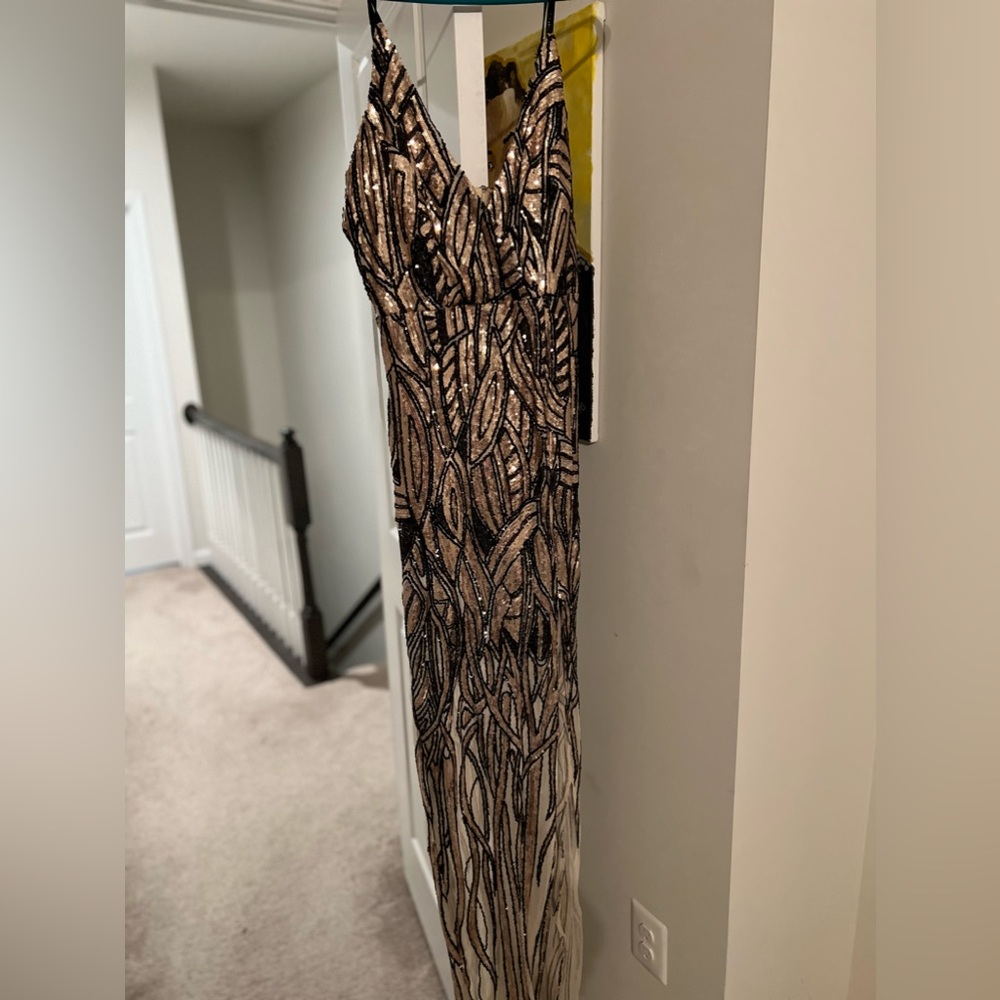 Gold sequin gown